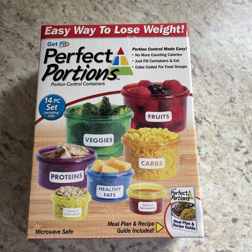 Perfect Portions Portion Control Containers 14 Piece As Seen on TV Weight Loss