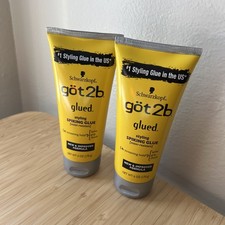 Lot of 2 Got2b Glued Styling Spiking Hair Glue 6oz Water Resistant Got 2 B Glued