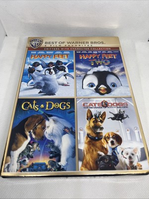 4 Film Favorites Critters with Character Collection DVD Happy Feet + Cats & Dogs