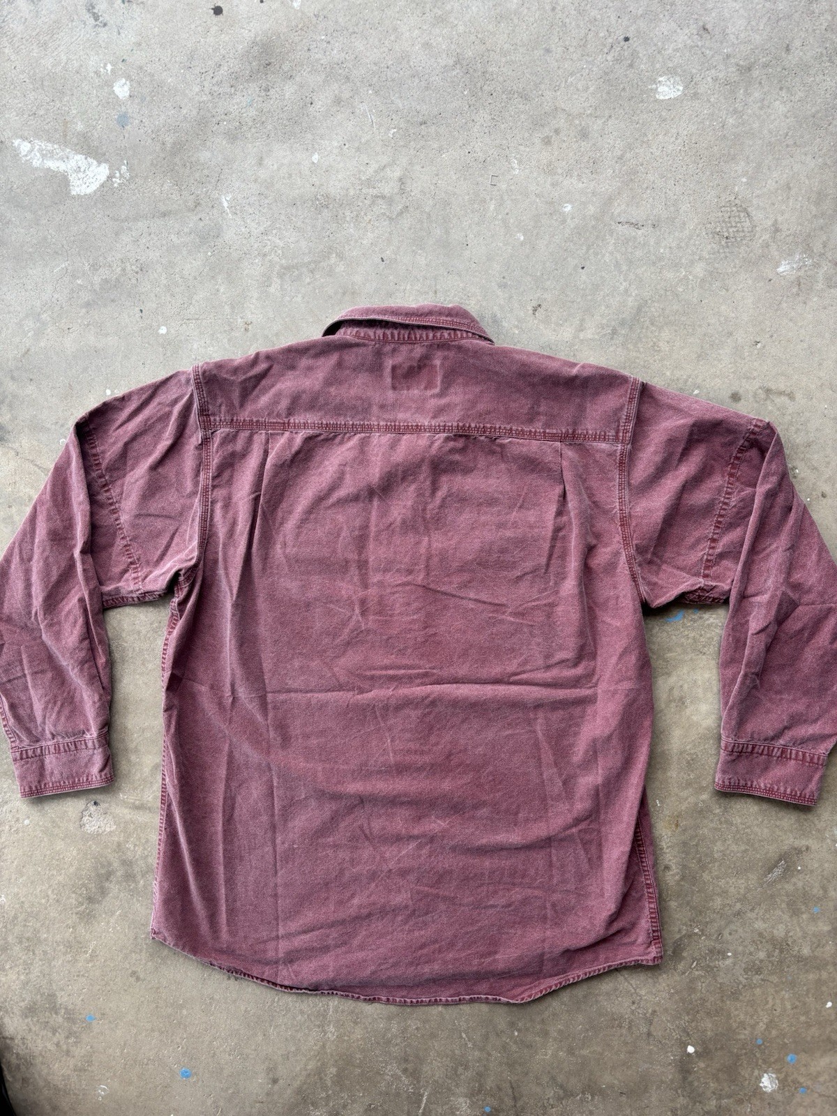 RedHead Mens Solid Red Cotton Button-Up Shirt Che… - image 6