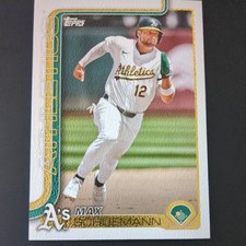 ⚾2025 Topps Series 1 MAX SCHUEMANN CANVAS PARALLEL #14/50 Oakland Athletics⚾