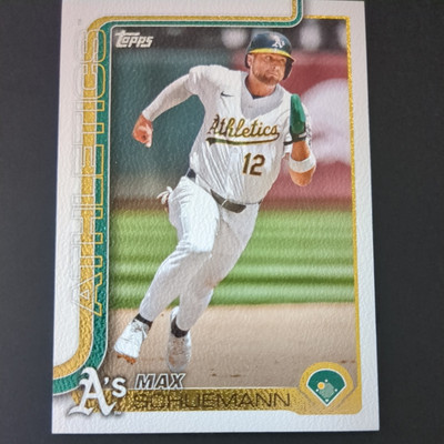  2025 Topps Series 1 MAX SCHUEMANN CANVAS PARALLEL #14/50 Oakland Athletics 