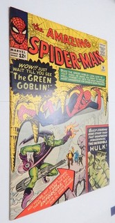 AMAZING SPIDER MAN 14 Very Fine 8.0 1st Green Goblin Ditko 7/64 restored not CGC