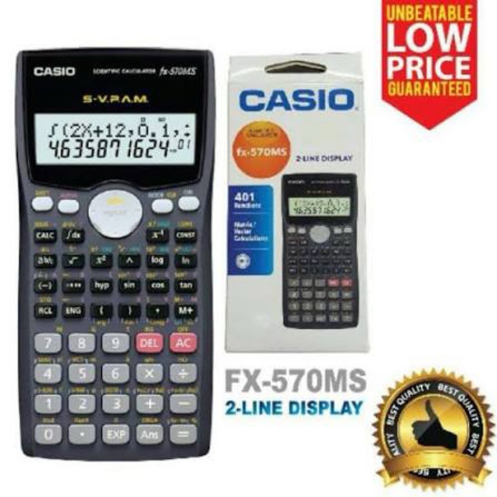 CASIO FX-570MS Scientific Calculator for School & Exam Students | eBay