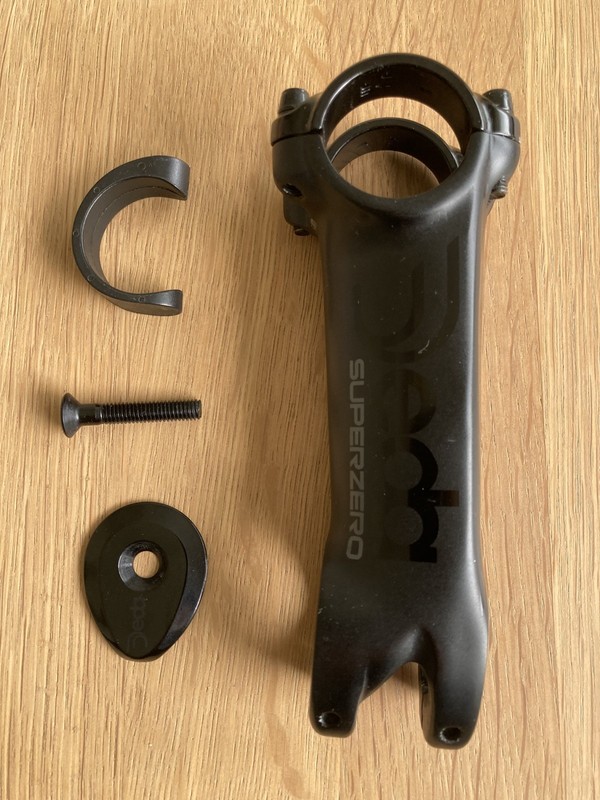 Deda Superzero Stem 110mm 82 Degree, 31.8mm, Black On Black, Original Stem Cap