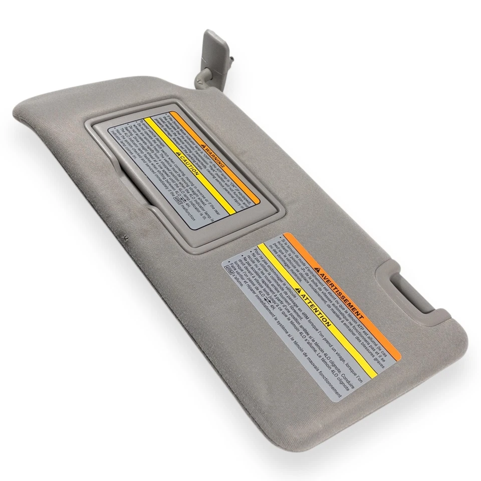 2013-2021 Nissan Frontier/Xterra Driver Left Side Sun Visor Gray Cloth - Image 3 of 4