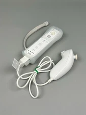 OEM Nintendo Wii Remote Controller RVL-003 White + Nunchuck Tested Excellent