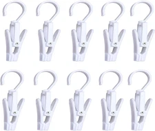 Super Strong Swivel Hanging Hooks - Laundry & Curtain Clips, Clothes Pins - Beac