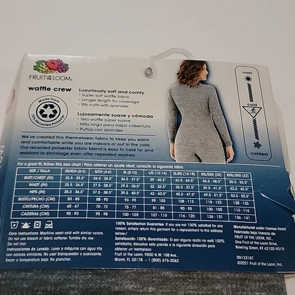Top y pantalones FRUIT OF THE LOOM Beyondsoft Waffle talla M Foto 3 de 4