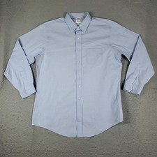 Brooks Brothers Shirt Mens 17 Light Blue Regent Dress Button Up Long Sleeve
