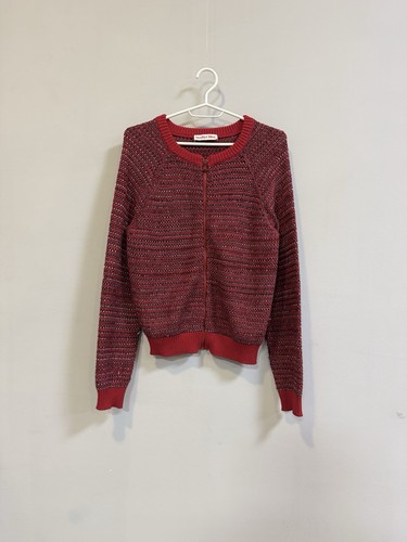 Chloé, Cardigan maglia rossa Chloe vintage full zip taglia S