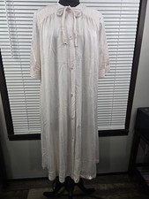Vintage Montgomery Ward Women's Nightgown Set Matching Robe Med Grandma Core