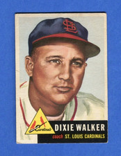 1953 Topps Baseball #190 DIXIE WALKER - St. Louis Cardinals VG