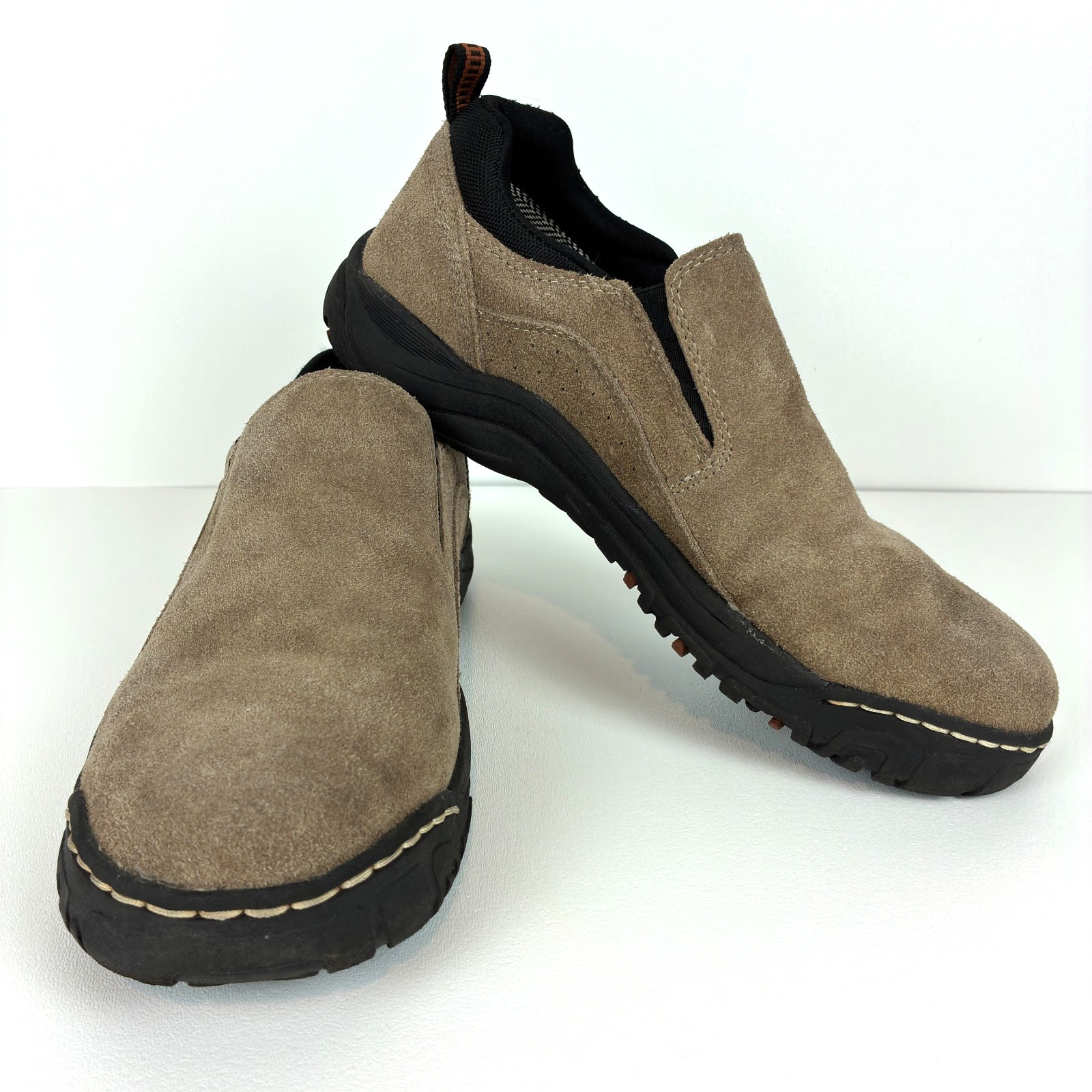 Khombu Men’s Size 12 Brown Leather Slip-On Ankle Boots Outdoor Casual