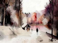 Serene Landscape Fine Art Print, Home Decor, Wall Art, Nature Decor, Gift for Ar