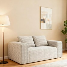 Sofa in a Box Memory Foam 2-Seater Corduroy Couch Memory Foam Couch No Install