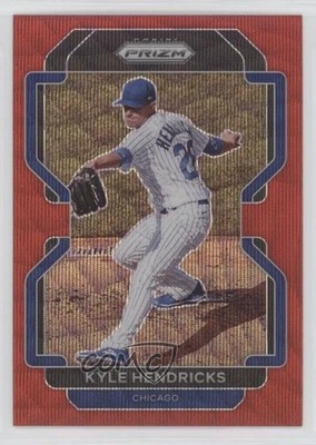 2022 Panini Prizm Tier II Red Wave Prizm 96/99 Kyle Hendricks #177 0s1o