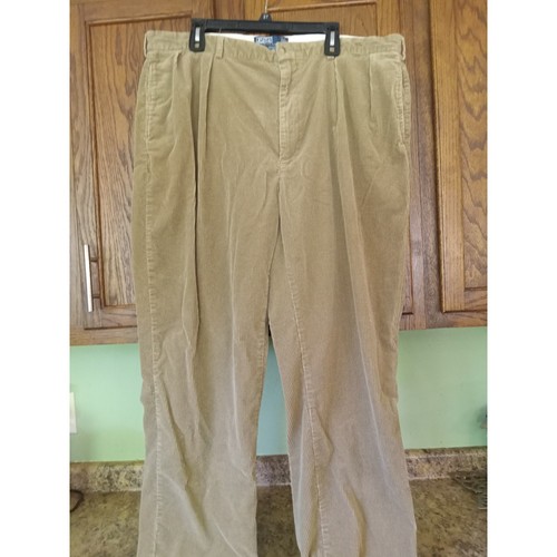 Pantalones de pana Polo Ralph Lauren para hombre 42x32 tostado plisado Andrew informales - Imagen 8 de 8