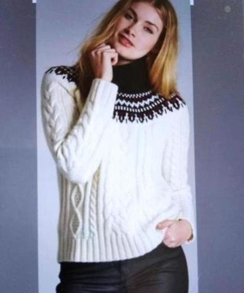 Women Laura Ashley Sweater Black Acrylic 36 / S /