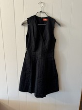 Kirna Zabete Womens Size 4 Black Formal Vneck Back Zip Coquette Cocktail M6