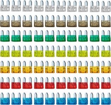 70-Piece Mini Blade Fuse Assortment for Cars, Trucks, SUVs  Boats - 5A, 7.5A, 1