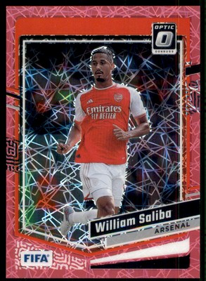 2023 Donruss Optic William Saliba /99 Arsenal FC #73 Pink Velocity