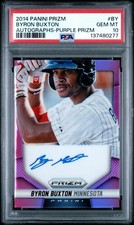 2014 PRIZM BYRON BUXTON AUTOGRAPH ROOKIE RC /99 PSA 10 GEM MINT POP 7!