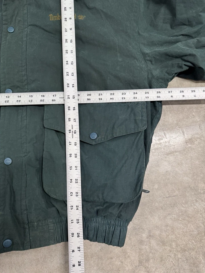 Chaqueta de bombardero Timberland de colección de algodón encerado Md con capucha forrada de vellón equipo meteorológico Foto 4 de 4