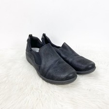 Clarks Cloudsteppers Soft Cushion 8 M Womens Black Slip-on Comfort Shoes