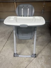 Graco Table2Table Premier Fold 7-in-1 Convertible High Chair Gray White Wheels