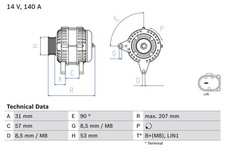 Alternateur Skoda 130
