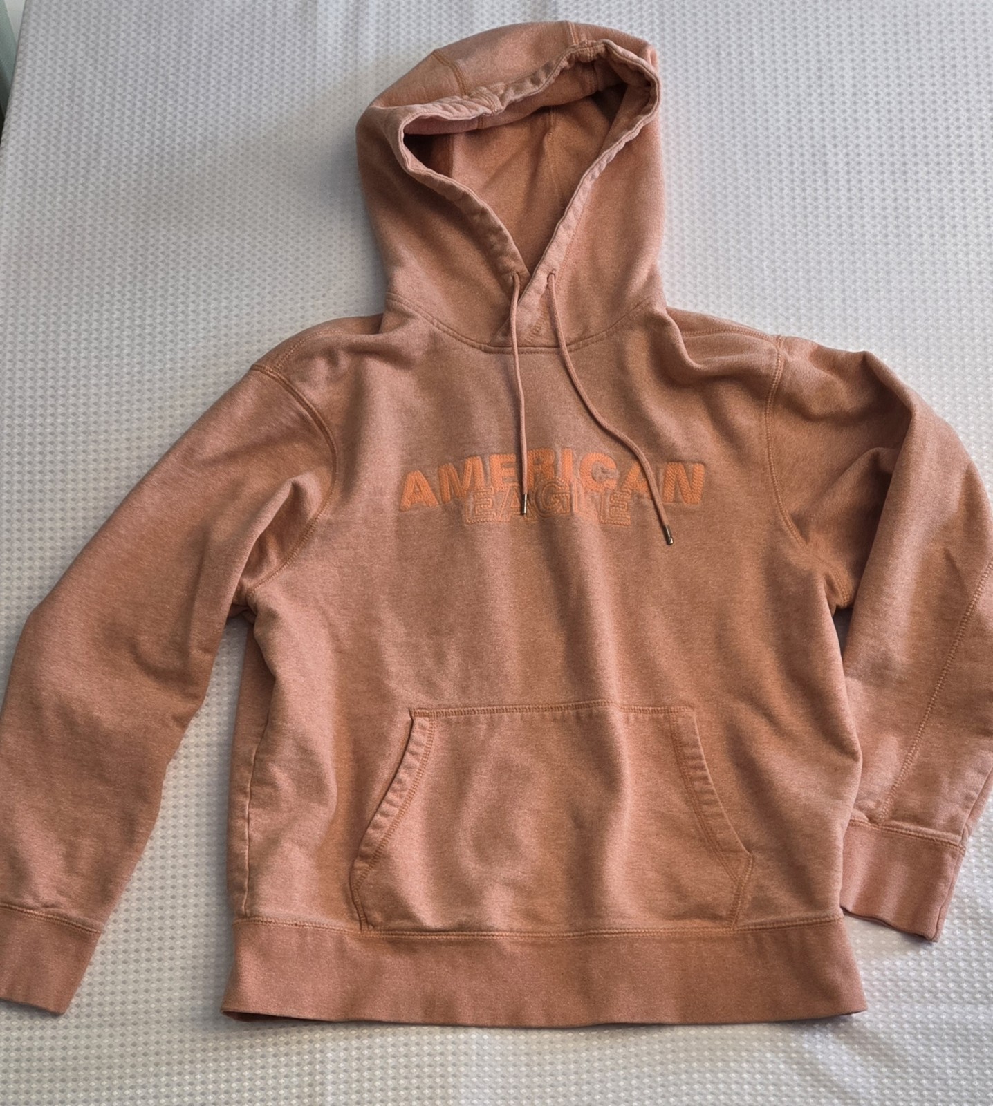 American Eagle Women Orange Hoodie Sweatshirt Large  Pullover Soft / Large
