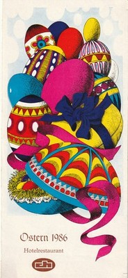 DDR   Speisekarte Karl Marx Stadt Interhotel Chemnitzer Hof Ostern 1986