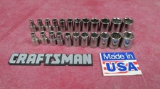 Vintage Craftsman Tools Usa Metric Sae 23pc 14 Drive Socket Sets - 6 Point