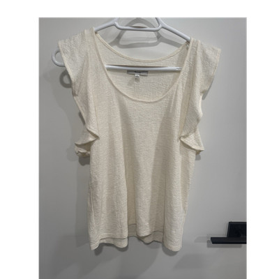 Texture & Thread Women s Ivory Ruffle Sleeve Blouse Size Small NWT