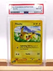 PSA 8 Pikachu 124/165 Non - Holo Expedition 2002 Pokemon NEAR MINT Pop 89