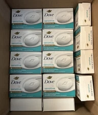 Dove Beauty Bar Sensitive Unscented Hypoallergenic 3.75 oz, 24 count