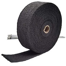 Black Fiberglass Exhaust Header Wrap 2 X 50 With 10pcs 11.8 Inch Stainless Black Fiberglass Exhaust Header Wrap 2 X 50 With 10pcs 11.8 Inch Stainless