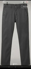 Pantalon Chino Homme Denim Co. Gris - Taille 28" - 38 regular passants ceinture