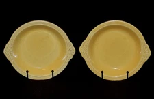 VINTAGE Homer Laughlin Oven Serve Dishes Set of 2 Melon Yellow Made in USA 1930s