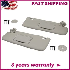 NEW For Chevy CRUZE 2011-16 Left+Right Gray Titanium Pair Sun Visor With Mirror