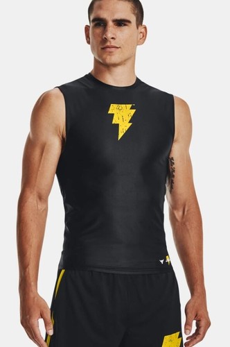 Camiseta sin mangas Under Armour UA Project Rock HeatGear® Iso-Chill negra Adam para hombre 1377746 - Imagen 3 de 7