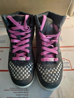 NIKE Air Prestige II Women's Shoes Size 9.5 Gray High Tops 349443 001 Sneakers