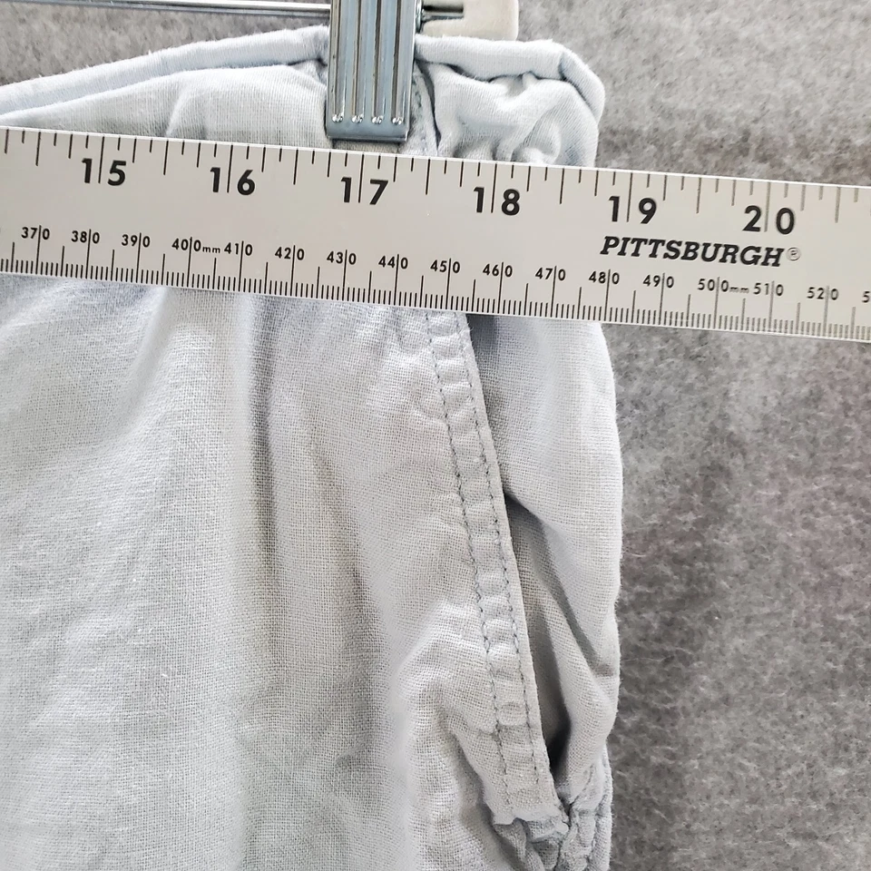 Faded Glory Women Pants 16 Blue Capri Linen Blend Drawstring Elastic Waist READ - Image 2 of 4