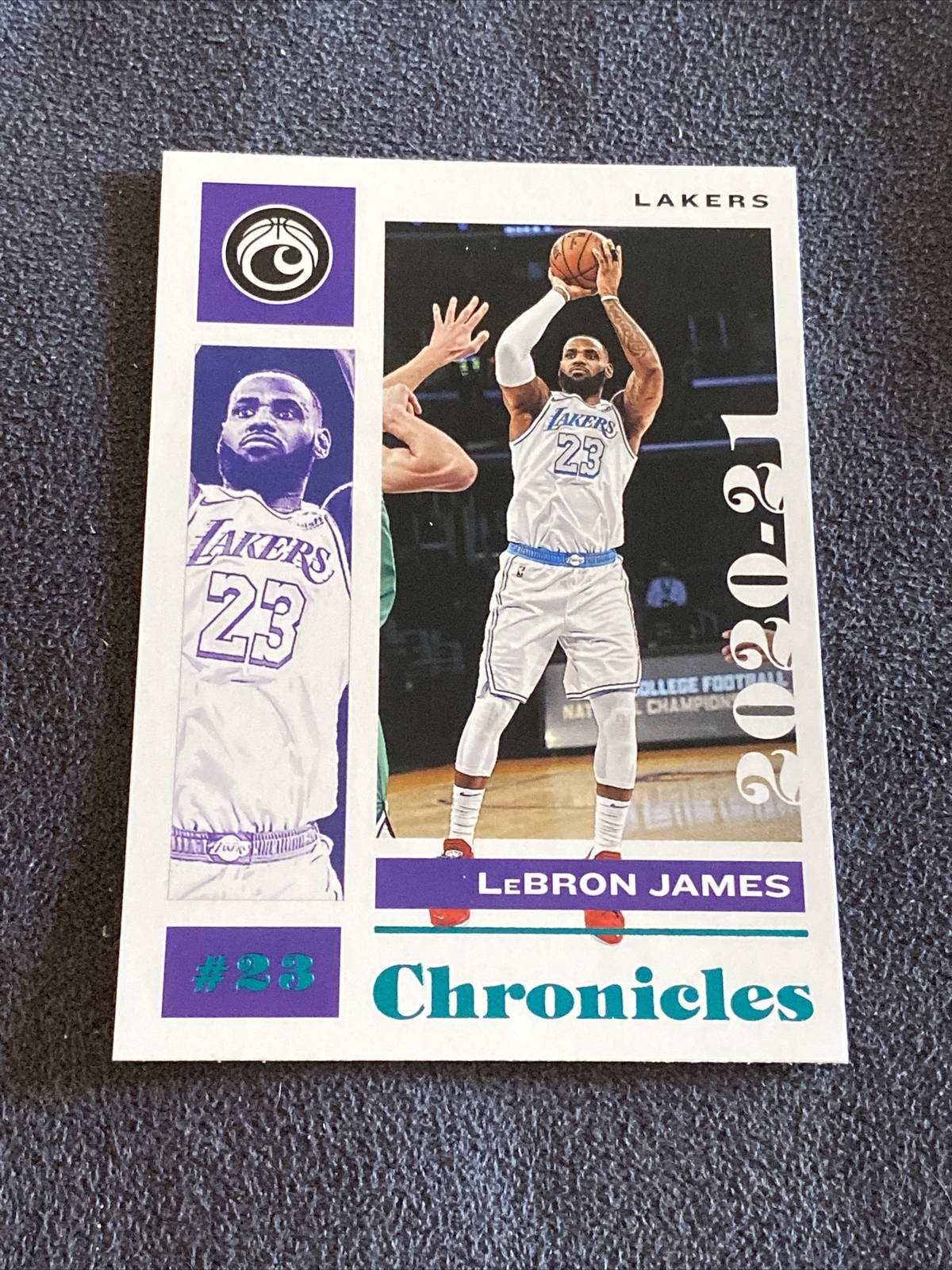 2020-21 Panini Chronicles Teal LeBron James #46 Lakers