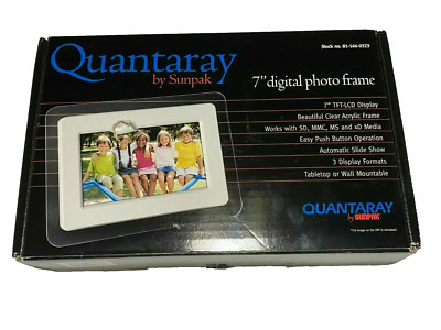 Photo Frame Quantaray by Sunpak 7  Digital Slideshow Clear 