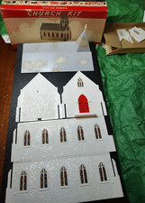 VTG Plasticville Bachman USA Church Kit CC 9 Complete set With Original Box open