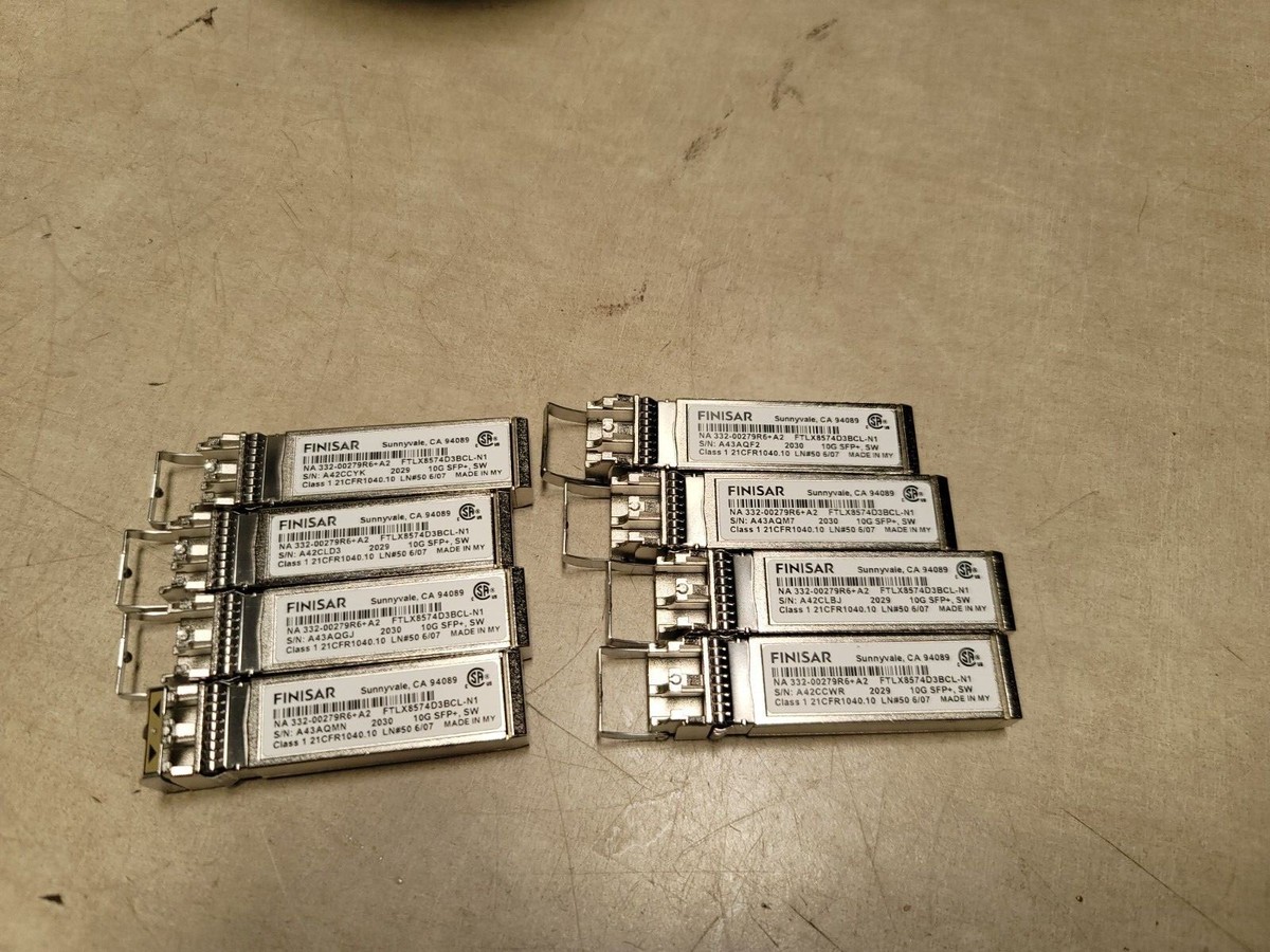 y LOT OF 8 FINISAR FTLX8574D3BCL-N1 10G SFP+, SW | eBay