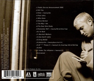 EMINEM THE MARSHALL MATHERS LP [IMPORT] NEW CD