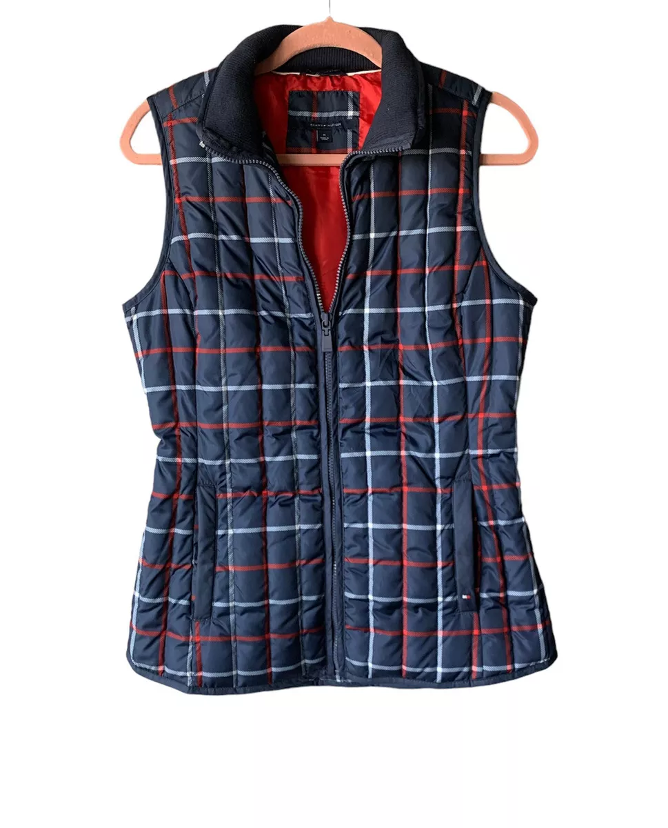 Tommy hilfiger plaid vest clearance
